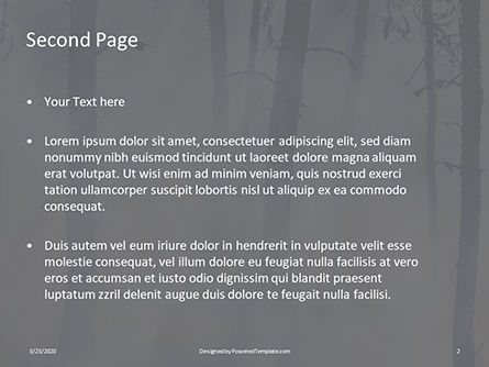 Modello PowerPoint Gratis - Tree trunks in a smoke presentation, Slide 2, 16687, Natura & Ambiente — PoweredTemplate.com