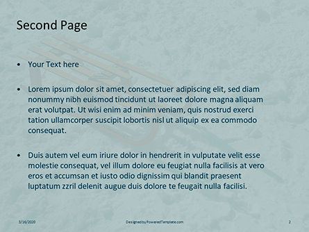 Wooden Sled On Snow Presentation Gratis Powerpoint Template, Dia 2, 16690, Natuur & Milieu — PoweredTemplate.com