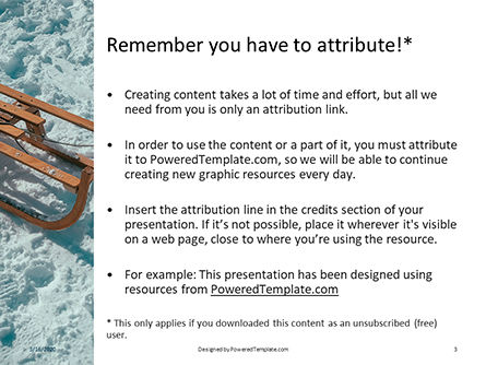Templat PowerPoint Gratis Wooden Sled On Snow Presentation, Slide 3, 16690, Alam & Lingkungan — PoweredTemplate.com
