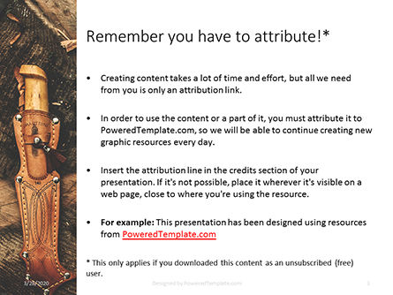 Modèle PowerPoint gratuit de ax and knife camping tools on ground presentation, Diapositive 3, 16694, Nature / Environnement — PoweredTemplate.com