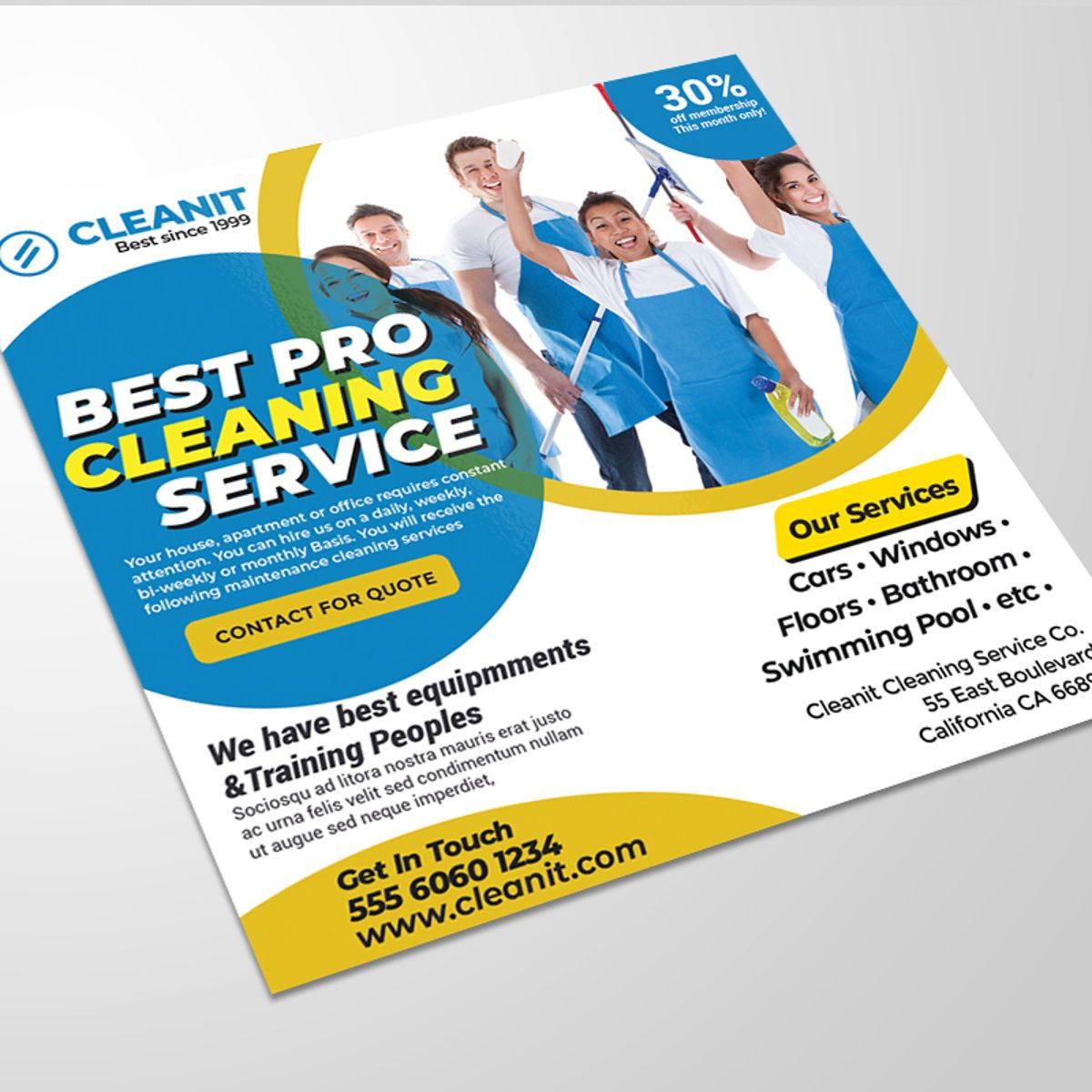 Cleaning Service Flyer  Flyer  Farel Toto Pratama In Flyers For Cleaning Business Templates