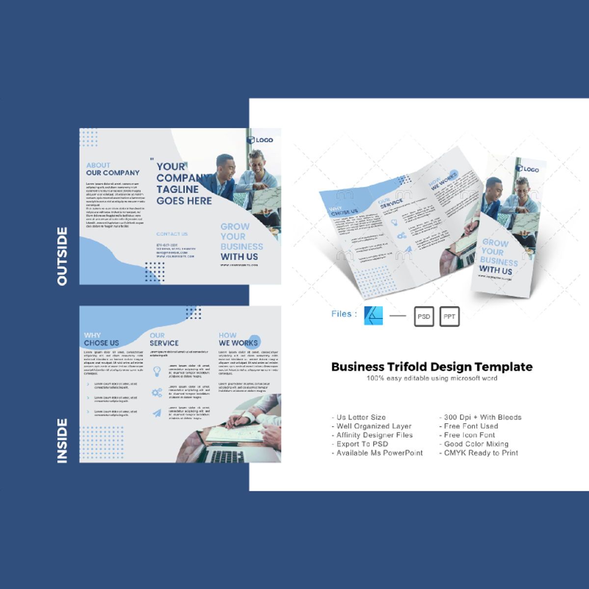 Powerpoint Trifold Brochure Template from i.poweredtemplates.com