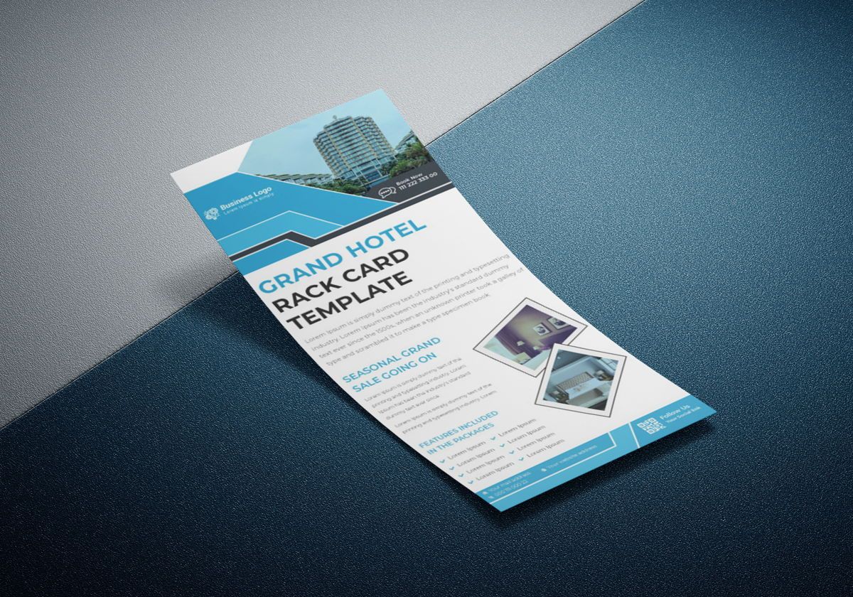 Grand Hotel Services Promotional Rack Card Or Dl Flyer Template Pertaining To Dl Card Template