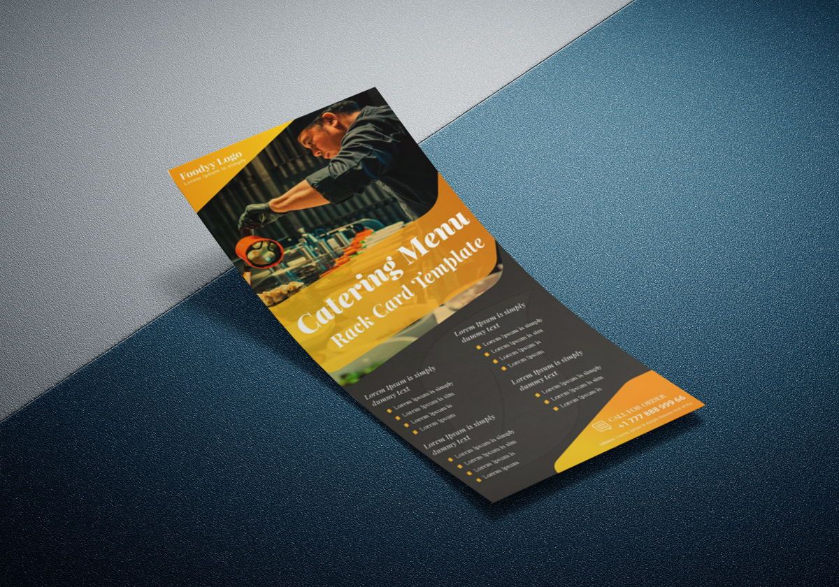 Catering Menu Rack Card Or Dl Flyer Template  Flyer With Regard To Free Rack Card Template Word