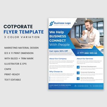 Minimal Corporate Flyer Template Design | Flyer | mdimranmollah | 77912 ...