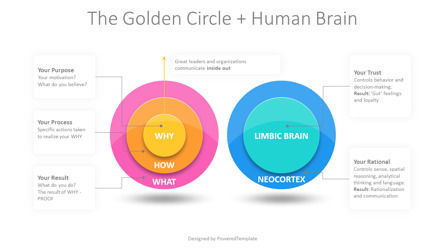 The Golden Circle and Human Brain Presentation Template, Deslizar 2, 10892, Modelos de Negócio — PoweredTemplate.com