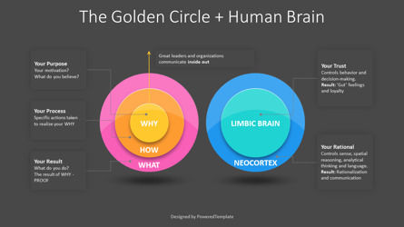 The Golden Circle and Human Brain Presentation Template, Diapositiva 3, 10892, Modelos de negocios — PoweredTemplate.com