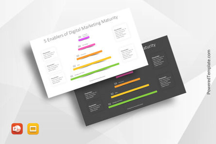 5 Enablers of Digital Marketing Maturity Infographics for Presentations, 10894, Business Models — PoweredTemplate.com