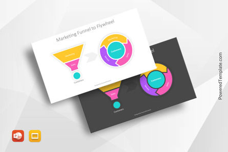 Marketing Funnel to Flywheel Diagram for Presentations, Gratis Tema de Google Slides, 10913, Modelos de negocios — PoweredTemplate.com