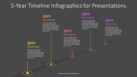 5-Year Timeline Infographics for Presentation, Deslizar 3, 10916, Diagramas de Etapas — PoweredTemplate.com