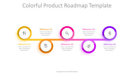 Colorful Product Roadmap Template, Slide 2, 10918, Stage Diagrams — PoweredTemplate.com