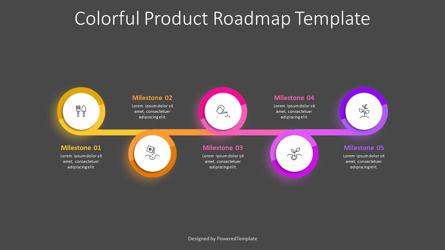 Colorful Product Roadmap Template, Slide 3, 10918, Stage Diagrams — PoweredTemplate.com