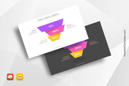 ToFu-MoFu-BoFu Pyramid Diagram for Presentations, Gratis Tema Google Slides, 10921, Model Bisnis — PoweredTemplate.com