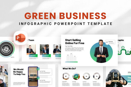 Green Business - PowerPoint Template, 10934, Business — PoweredTemplate.com