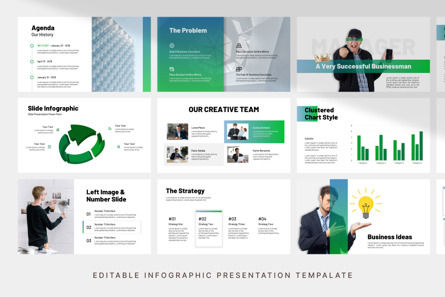Green Business - PowerPoint Template, Dia 4, 10934, Bedrijf — PoweredTemplate.com