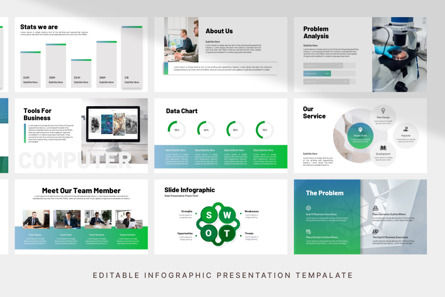 Green Business - PowerPoint Template, Dia 5, 10934, Bedrijf — PoweredTemplate.com