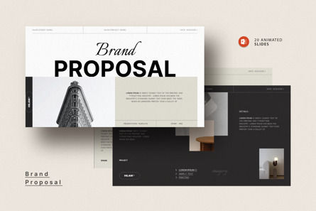 Brand Proposal Template, PowerPointテンプレート, 10942, ビジネス — PoweredTemplate.com