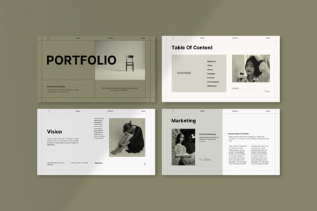 Portfolio Presentation Template, PowerPoint-sjabloon, 10943, Bedrijf — PoweredTemplate.com