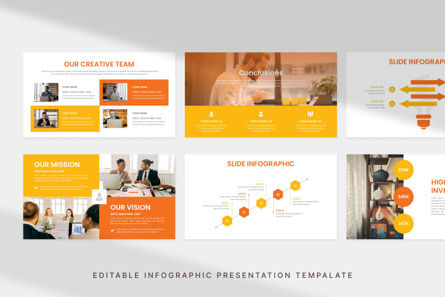 Yellow Business - PowerPoint Template, スライド 3, 10945, ビジネス — PoweredTemplate.com