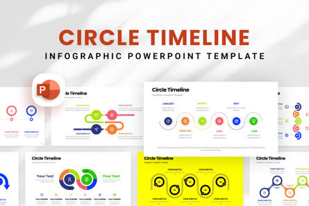 Circle Timeline - Infographic PowerPoint Template, 10947, Business — PoweredTemplate.com