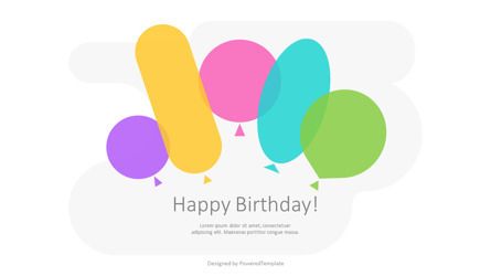 Happy Birthday Card Presentation Template, Slide 2, 10955, Animated — PoweredTemplate.com