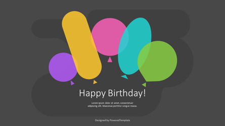 Happy Birthday Card Presentation Template, Slide 3, 10955, Animated — PoweredTemplate.com
