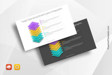 Target Operating Model Layers Infographic, Google Presentaties-thema, 10969, Businessmodellen — PoweredTemplate.com