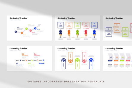Continuing Timeline - Infographic PowerPoint Template, Diapositiva 3, 10971, Negocios — PoweredTemplate.com