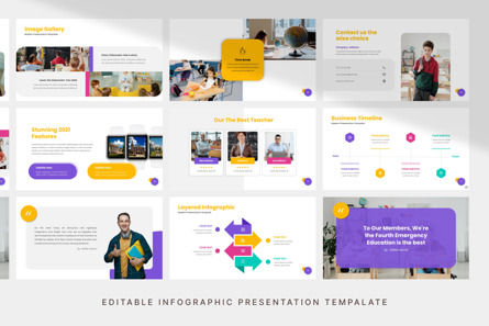 School Concept - PowerPoint Template, Diapositiva 5, 10979, Negocios — PoweredTemplate.com