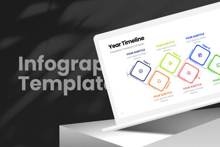 Year Timeline - Infographic PowerPoint Template, 슬라이드 2, 10982, 비즈니스 — PoweredTemplate.com