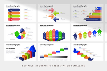 Arrow Step - Infographic PowerPoint Template, Folie 4, 10983, Business — PoweredTemplate.com