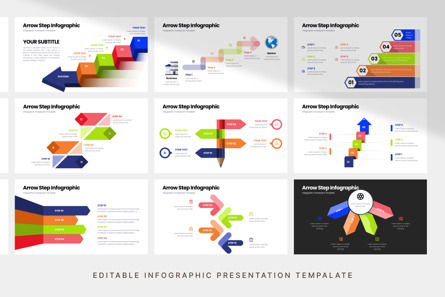 Arrow Step - Infographic PowerPoint Template, Diapositiva 5, 10983, Negocios — PoweredTemplate.com