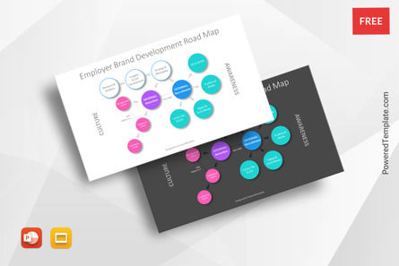Employer Brand Development Roadmap Template, 無料 Googleスライドのテーマ, 10985, ビジネスコンセプト — PoweredTemplate.com
