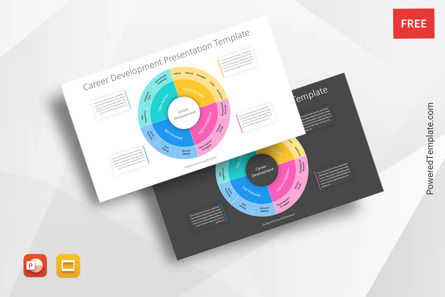 Career Planning Wheel for Presentation, 10989, Business Models — PoweredTemplate.com