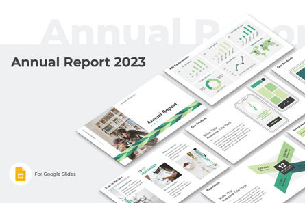 Annual Report 2023 Google Slides, Tema de Google Slides, 10991, Negocios — PoweredTemplate.com