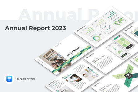 Annual Report 2023 Keynote, Modelo do Keynote da Apple, 10992, Negócios — PoweredTemplate.com