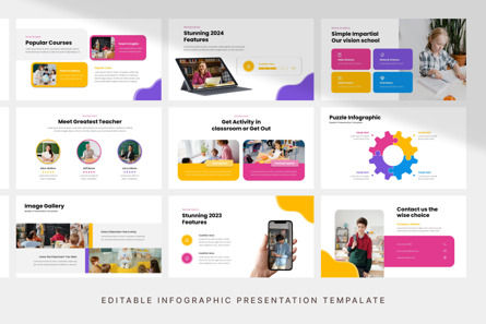 School Profile - PowerPoint Template, Slide 5, 11000, Lavoro — PoweredTemplate.com