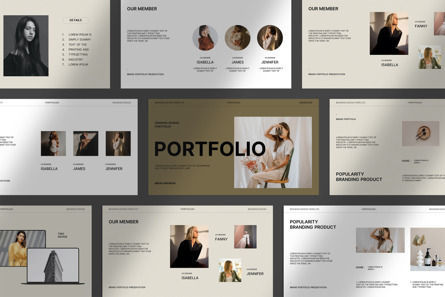 Portfolio Presentation Template, PowerPoint-Vorlage, 11005, Business — PoweredTemplate.com