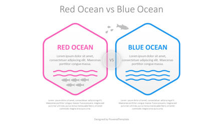 Red Ocean vs Blue Ocean Strategy Template for Presentations, Deslizar 2, 11009, Modelos de Negócio — PoweredTemplate.com