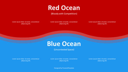 Red Ocean Blue Ocean Presentation Template, Diapositiva 2, 11010, Modelos de negocios — PoweredTemplate.com
