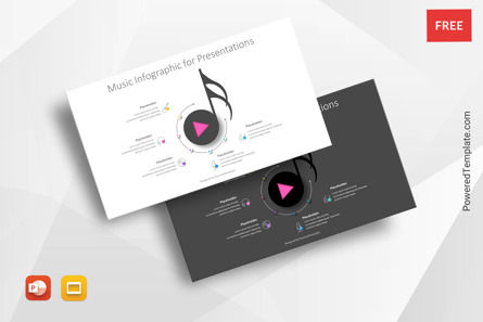 Music Infographic Presentation Template, 11020, Art & Entertainment — PoweredTemplate.com