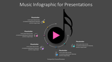 Music Infographic Presentation Template, Slide 3, 11020, Art & Entertainment — PoweredTemplate.com
