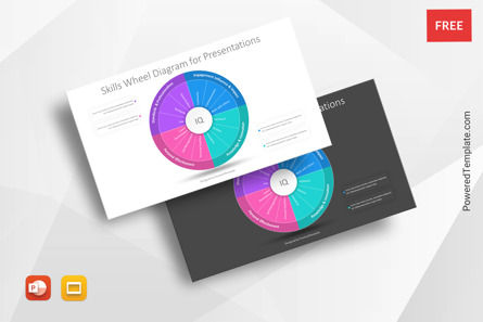Skills Wheel Diagram for Presentations, 11024, Business Concepts — PoweredTemplate.com