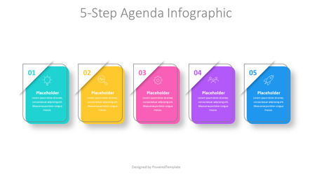 5-Step Agenda Infographic, Slide 2, 11026, Infographics — PoweredTemplate.com