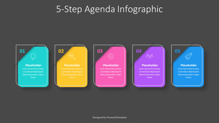 5-Step Agenda Infographic, Slide 3, 11026, Infographics — PoweredTemplate.com