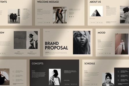 Brand Proposal Presentation, PowerPoint Template, 11028, Business — PoweredTemplate.com