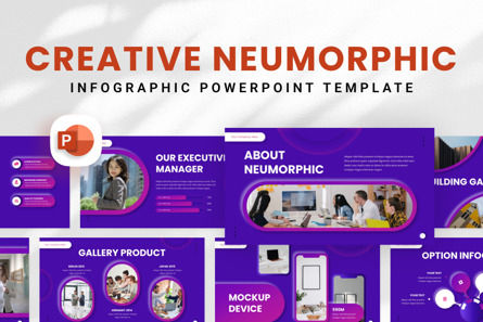Creative Neumorphic - PowerPoint Template, Templat PowerPoint, 11030, Abstrak/Tekstur — PoweredTemplate.com