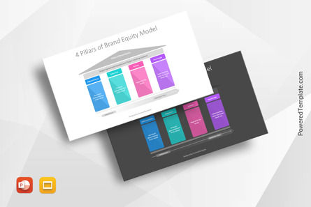 4 Pillars of Brand Equity Model for Presentation, Theme Google Slides, 11031, Modèles commerciaux — PoweredTemplate.com