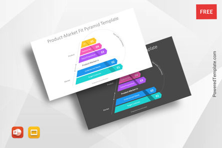 Product-Market Fit Pyramid Presentation Template, 11034, Business Models — PoweredTemplate.com