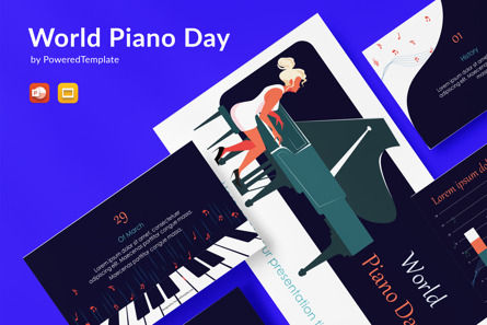 World Piano Day Free Presentation Template, 11040, Art & Entertainment — PoweredTemplate.com